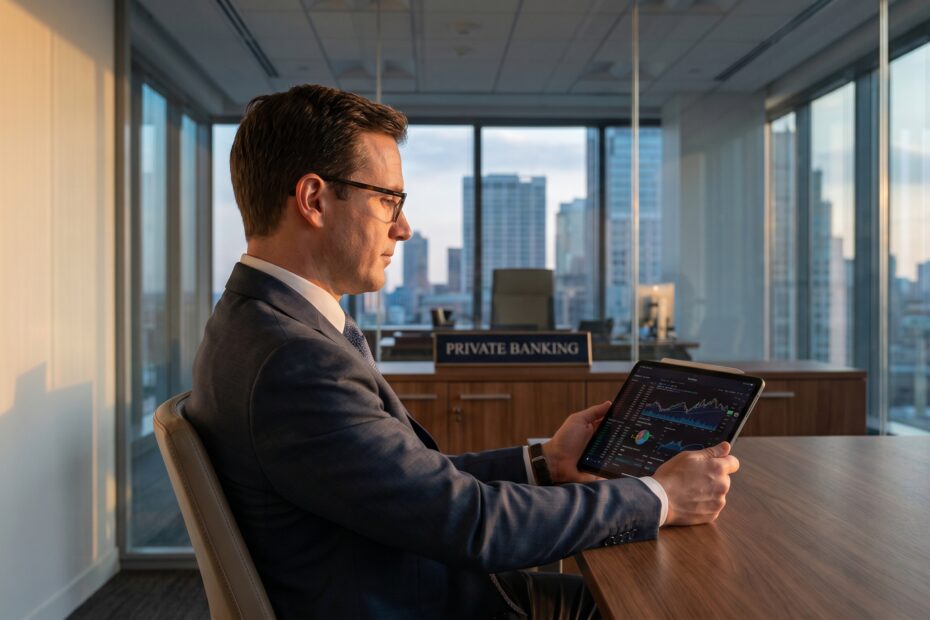 Empreendedor analisando custos e benefícios do plano de saúde para MEI e empresas em um escritório de alto padrão.